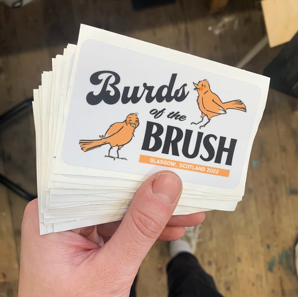 Image of 'Burds of the Brush' stickers
