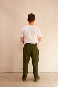 Image 3 of TAPER TROUSER COTTON in Olive £260.00 