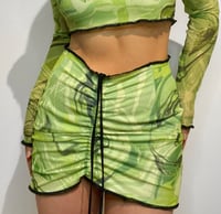 Image 4 of Mesh Drawstring Mini Skirt