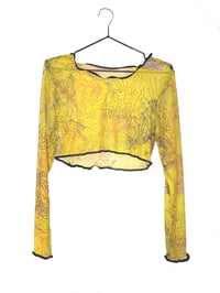 Image 5 of Mesh Cropped Long Sleeve Top