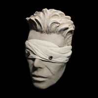 Image 4 of 'The Blind Prophet' Grey Clay Mask Sculpture