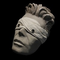 Image 5 of 'The Blind Prophet' Grey Clay Mask Sculpture