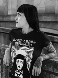 Image 3 of BLACK CROSS WORSHIP THE STARK KVINNA WOMENS FIT T-SHIRT