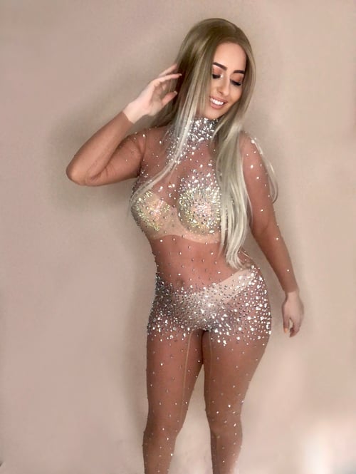 Image of Britney Toxic Bodystocking Crystal Cosplay Costume