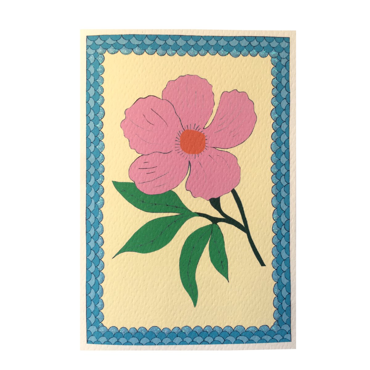 Pink Flower Frame Card