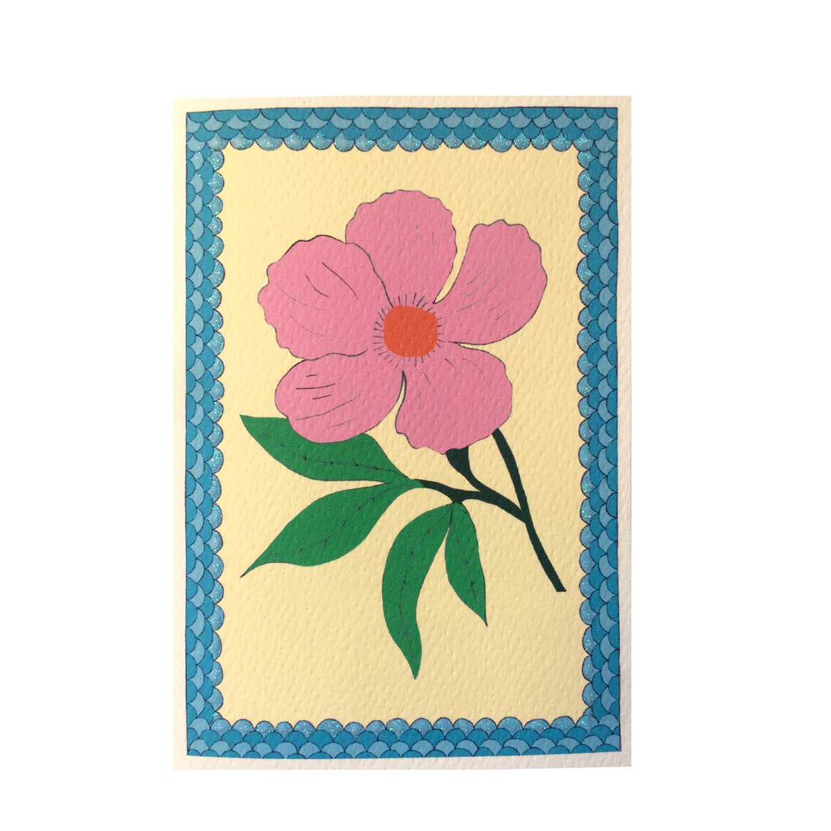 Pink Flower Frame Card