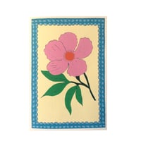 Image 1 of Pink Flower Frame Card