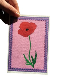 Image 3 of Poppy Flower Frame Card 