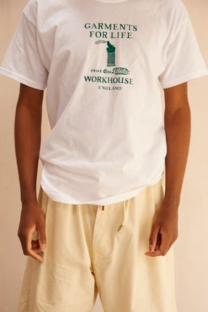 Image of T SHIRT WHITE GARMENTS FOR LIFE Print