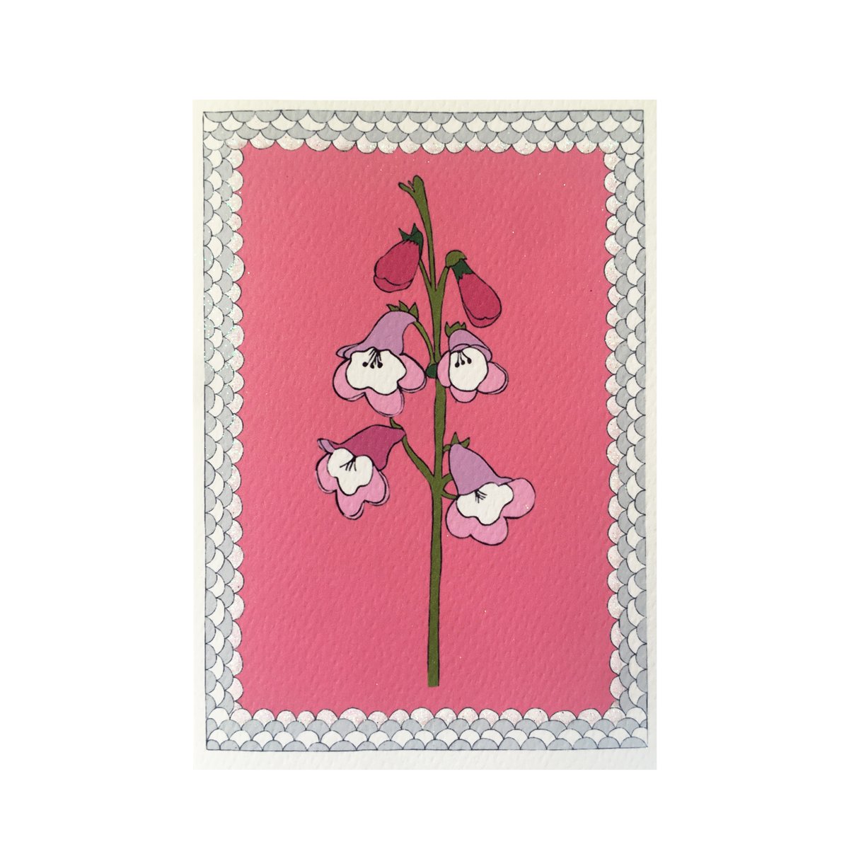Foxglove Flower Frame Card