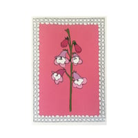 Image 1 of Foxglove Flower Frame Card