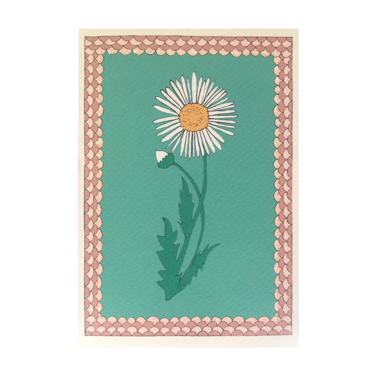 Daisy Flower Frame Card 
