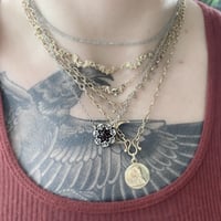 Image 2 of Fleur du Mal necklace in sterling silver or gold