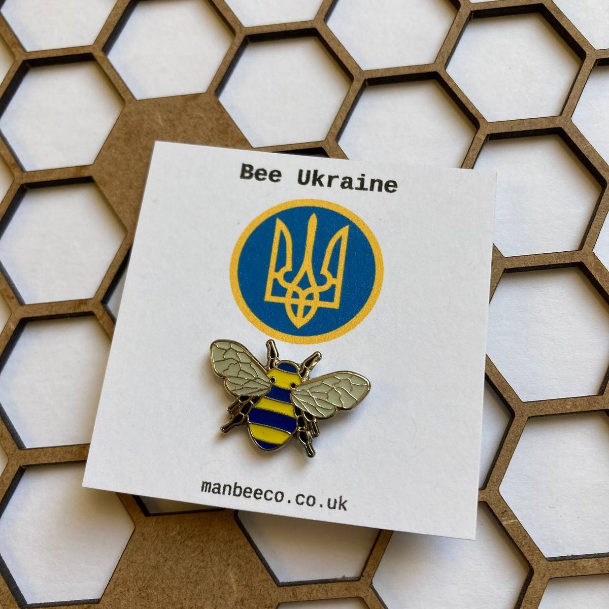 Image of BEE UKRAINE PIN BADGE - CHARITY LIMITED EDITION 