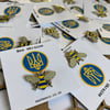 UKRAINE BEE PIN BADGE - CHARITY LIMITED EDITION 