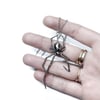 Black Veil + AO Spider necklace in sterling silver or 10k gold
