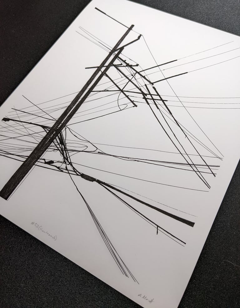 Power Lines Drawing #52 (Hamtramck) - giclée print Image 3