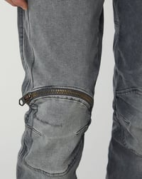 Image 3 of G-STAR 5620 3D Zip Knee Skinny Jeans In Gray