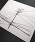 Power Lines Drawing #45 (Hamtramck)  - giclée print Image 3