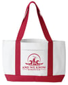 AWK Tote White and Red 
