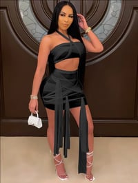 Image 1 of Sheer Crop Skirt Set