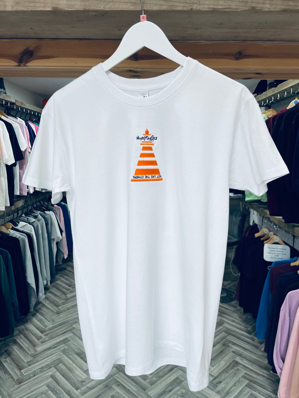 Image of White/Orange Lighthouse Tee