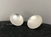 Image 1 of Round Silver Post Earrings