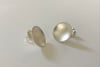 Round Silver Post Earrings