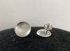 Round Silver Post Earrings