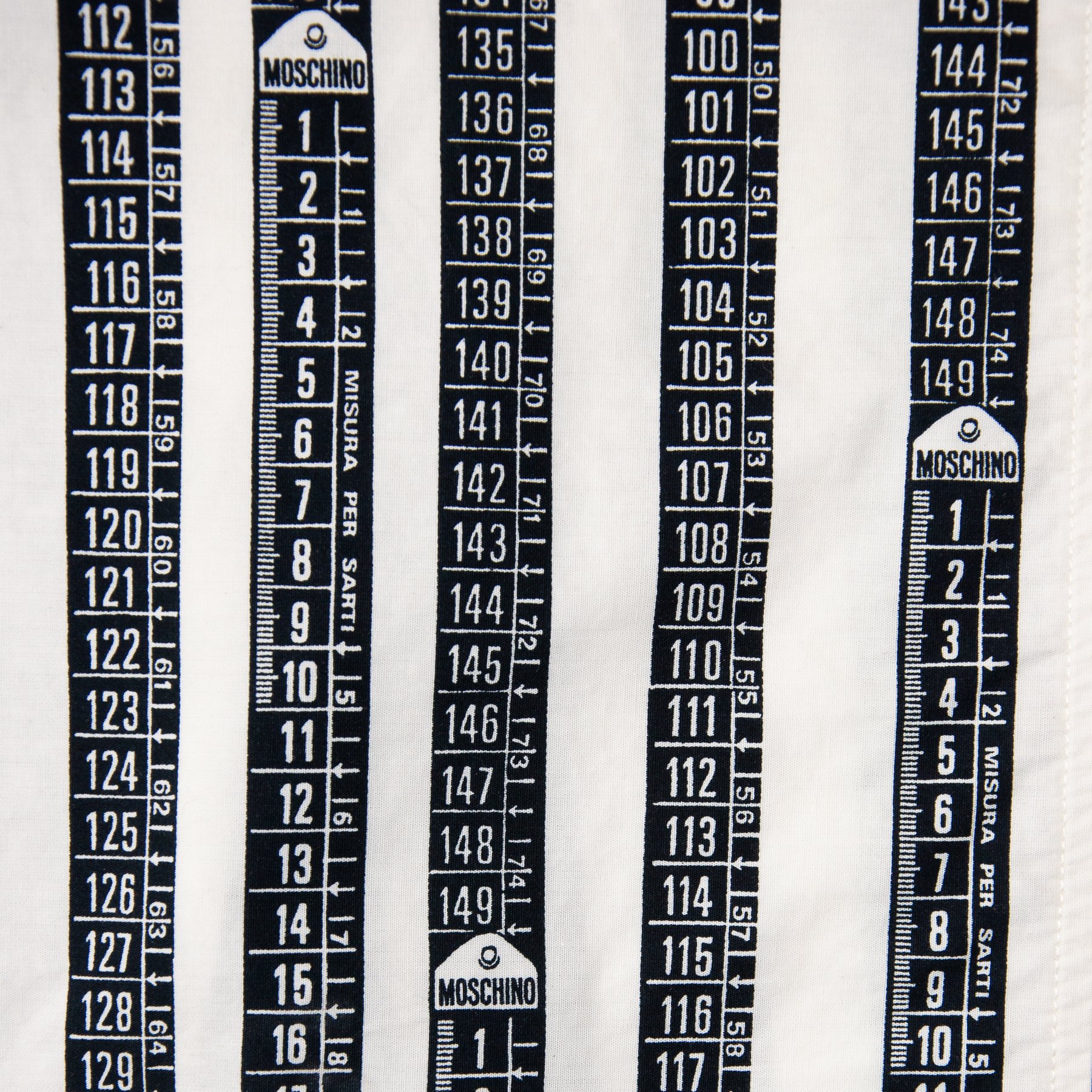 Image of Moschino 1989 Tape Measure Printed Trench Coat