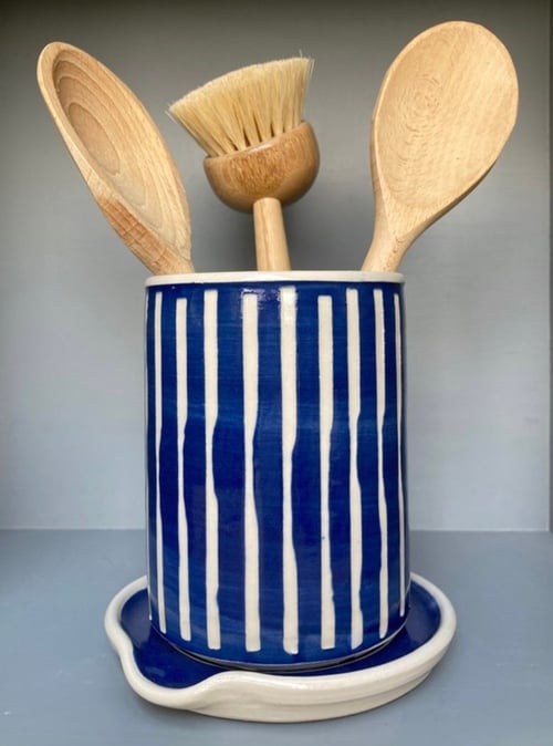 Image of Blue Ceramic Spoon rest