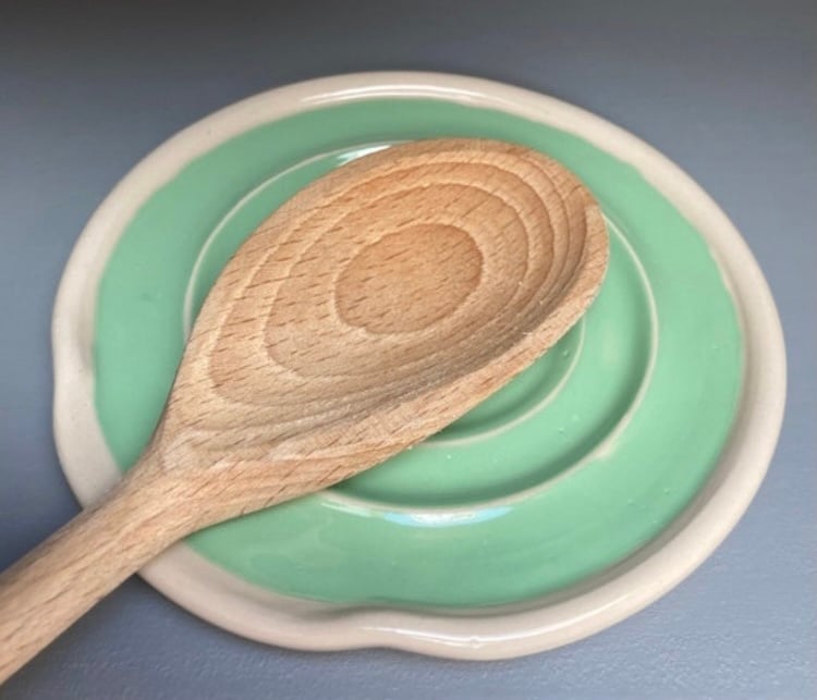 Image of Pale Green Ceramic Spoon rest