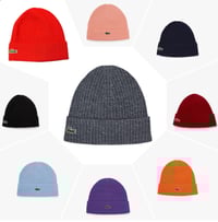 Lacoste Men's Ribbed Wool Beanie Multi Colors