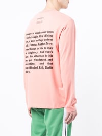 Image 3 of Lacoste x Peanuts Snoopy-print Long Sleeve Tshirt In Coral Pink