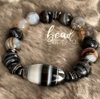 Image 2 of Black, White and Brown Agate