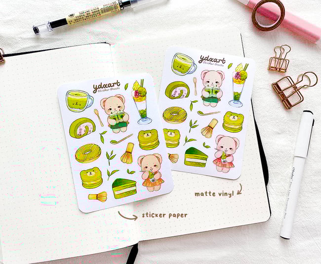 Matcha Bear Sticker Sheet