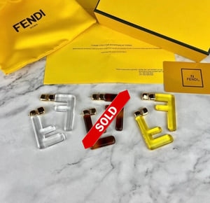 Image of (SOLD OUT 🚫)  FENDI Clear Plexi FF Motif Earrings