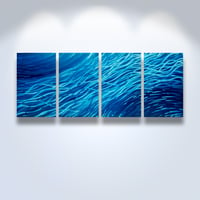 Image 1 of Ocean- Metal Wall Art Abstract Contemporary Modern Decor