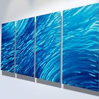 Image 2 of Ocean- Metal Wall Art Abstract Contemporary Modern Decor