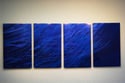 Ocean Dark Blue - Metal Wall Art Abstract Sculpture Modern Decor-