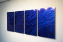 Ocean Dark Blue - Metal Wall Art Abstract Sculpture Modern Decor-