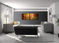 Image 3 of Radiant Sunrise- Metal Wall Art Abstract Contemporary Modern Decor