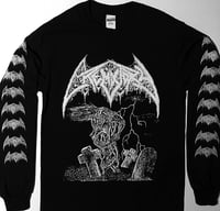 Image 1 of Crematory " Wrath from the Unknown " Long sleeve T shirt with logo sleeve prints