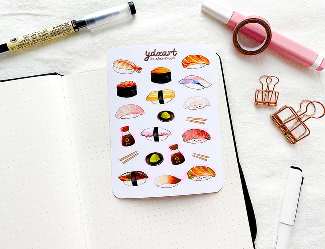 Sushi Sticker Sheet