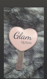Heart Shape Rhinestone Mirror