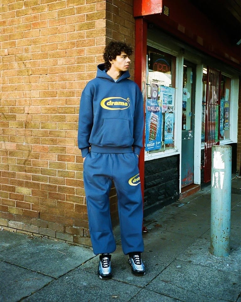 Drama Call Blue and Yella Hood + Bottoms (Full Tracksuit)