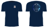 T-Shirt Midnight Navy W/Blue Tie Dye Back Design Ink
