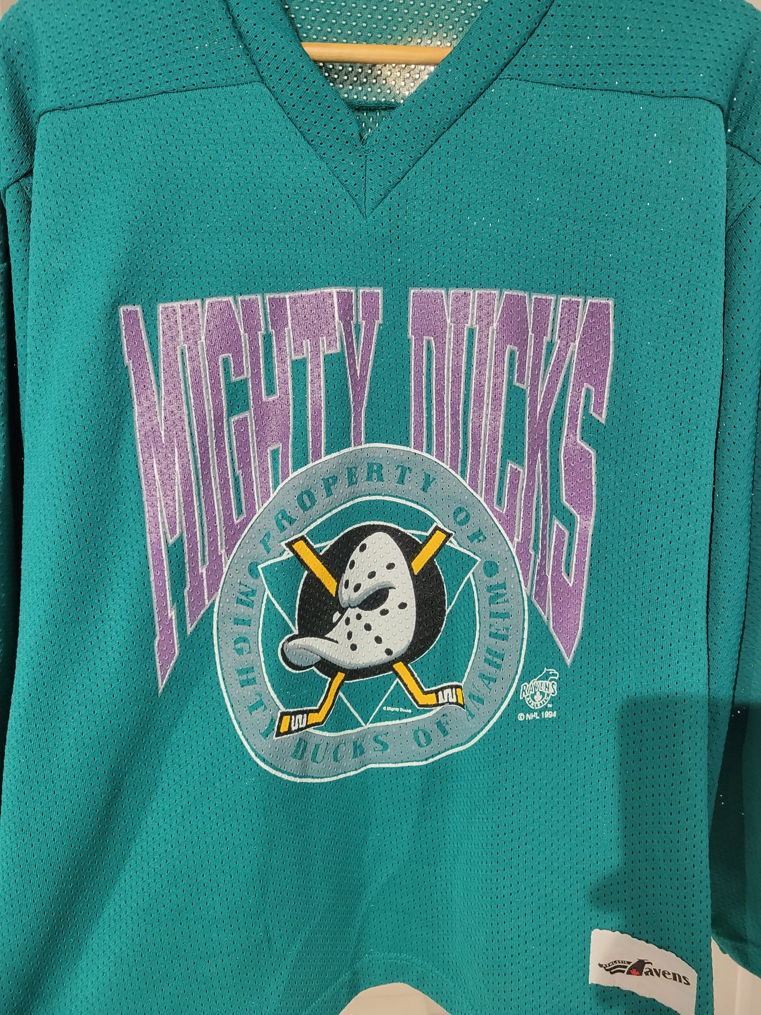 Image of 1994 MIGHTY DUCKS Jersey By Raven
