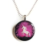 Unicorn in the Forest Hand Painted Resin Pendant