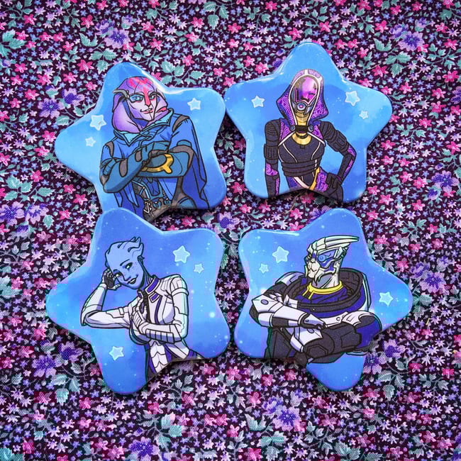 Mass Effect Star Buttons